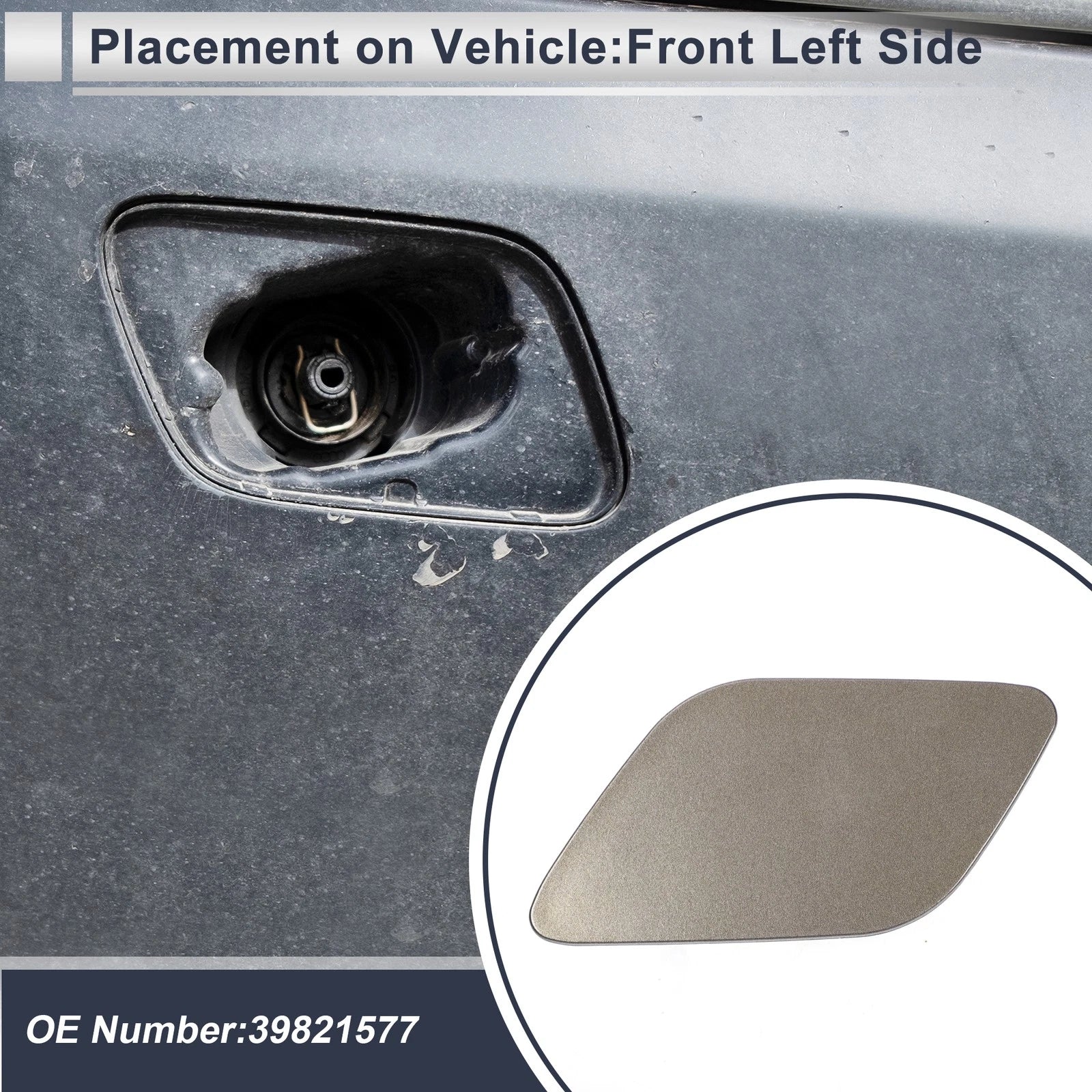Headlight Washer Nozzle Cover Cap for Volvo (Copper Tone)