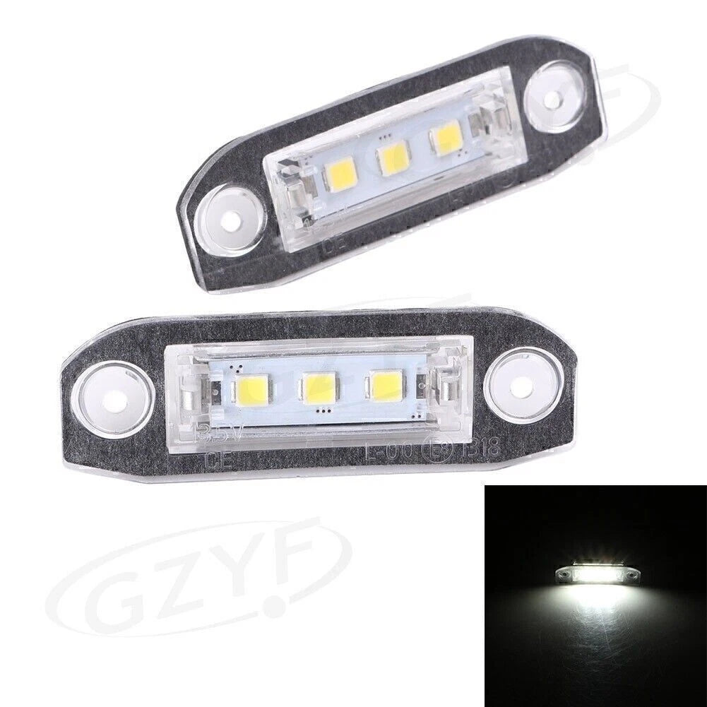 2X White LED License Plate Bulbs for Volvo XC70 V50 C70 V70 XC60
