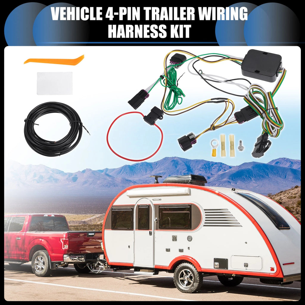Trailer Wiring Harness Kit 4 Pin Set for Ford Transit-150 (2015–2022)