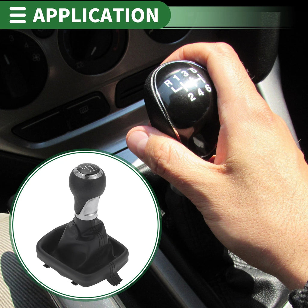 6 Speed Gear Shift Knob with Cover for Audi A3 8P (2005–2013)