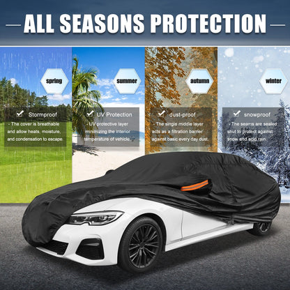 Waterproof Car Cover for BMW 3 Series (w/ Left Zipper)