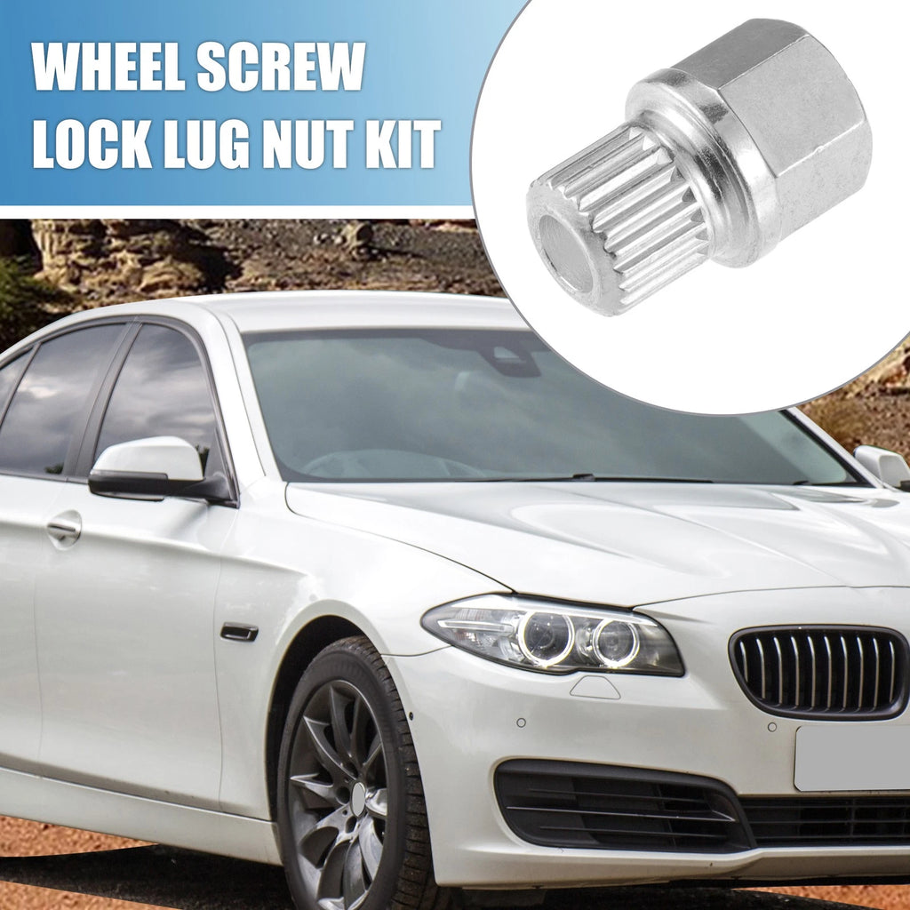Wheel Lug Nut Lock Screw Kit with Socket Protector for BMW (2000–2025)