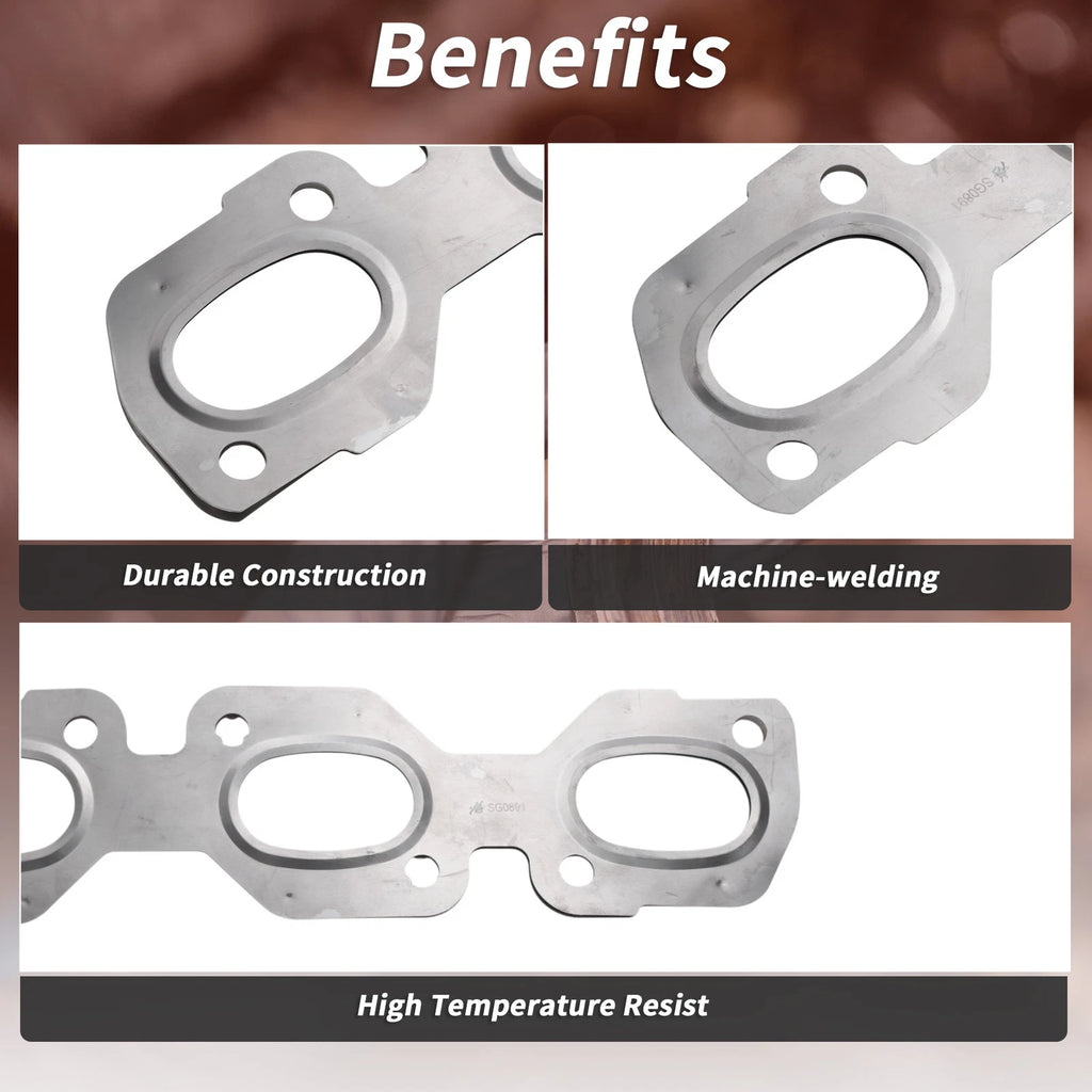 2X Exhaust Manifold Header Gasket for Ford Fusion (2006–2012) No.XW4E9448AC