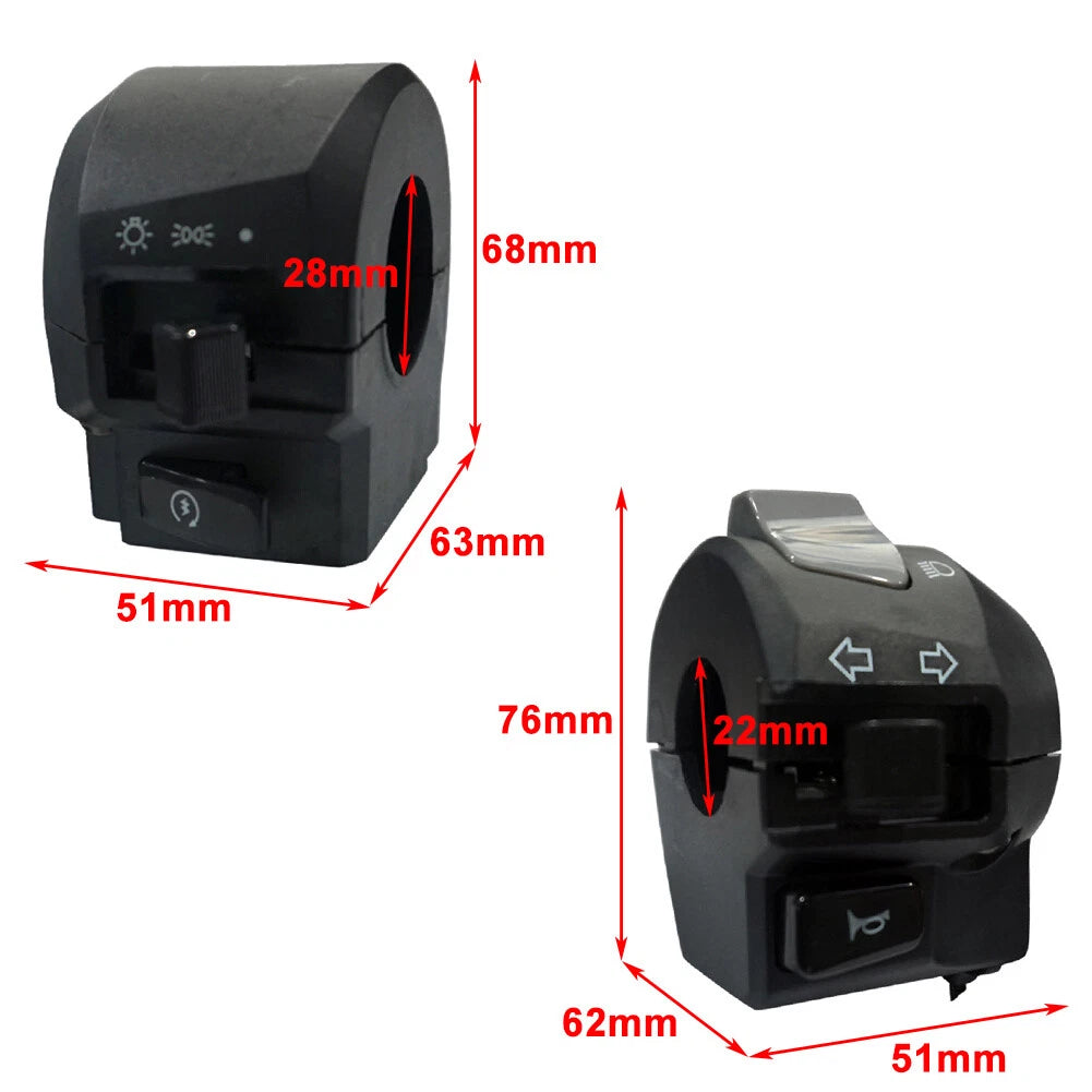 Handlebar Switch Set for Yamaha YBR 125 (2005–2009)