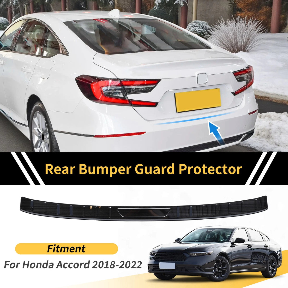 Bumper Guards for Honda Accord 2018–2022 Front Rear Protection 1 Pc