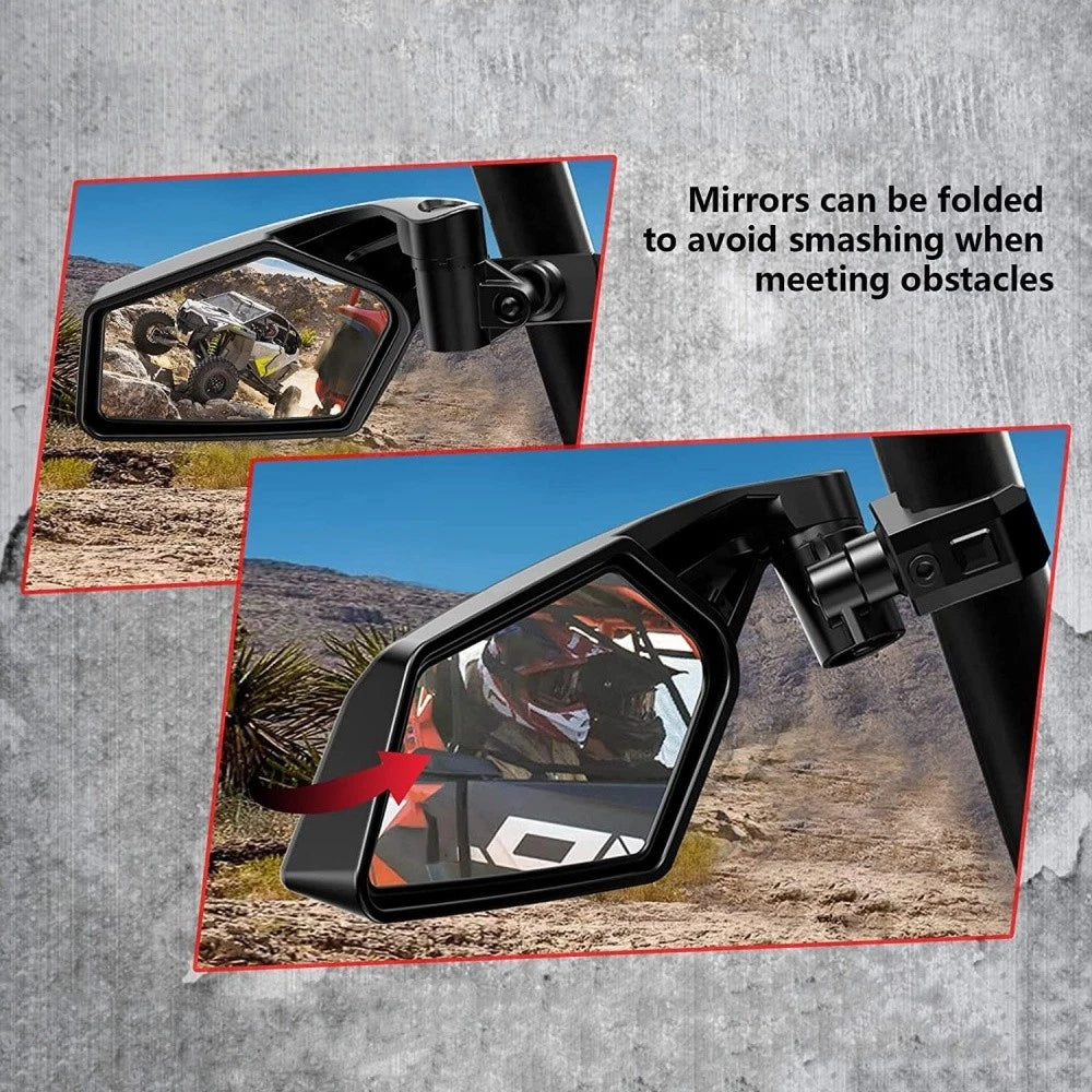 2x Adjustable Rear View Side Mirror For Can Am Maverick X3 XRS XDS MAX 2017-2018