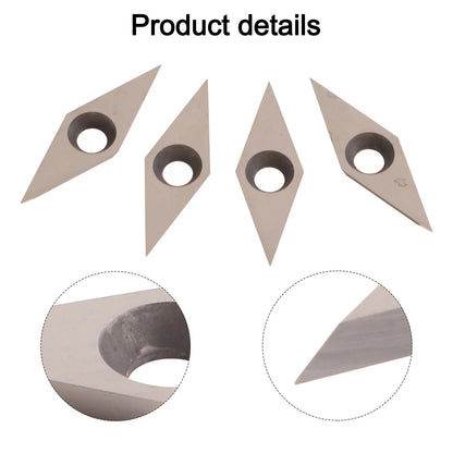 Carbide Turning Tool Inserts Pack of 10 Size 10x30mm for Wood Projects