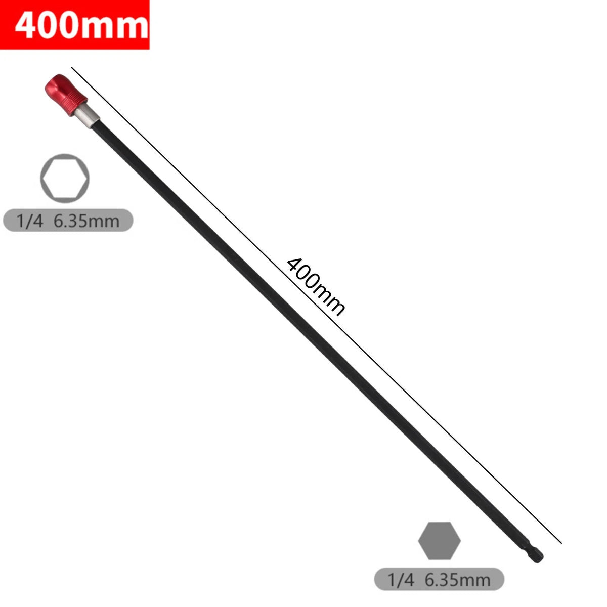 14 Inch Bit Extension with Strong Permanent Magnet for Secure Bit Holding