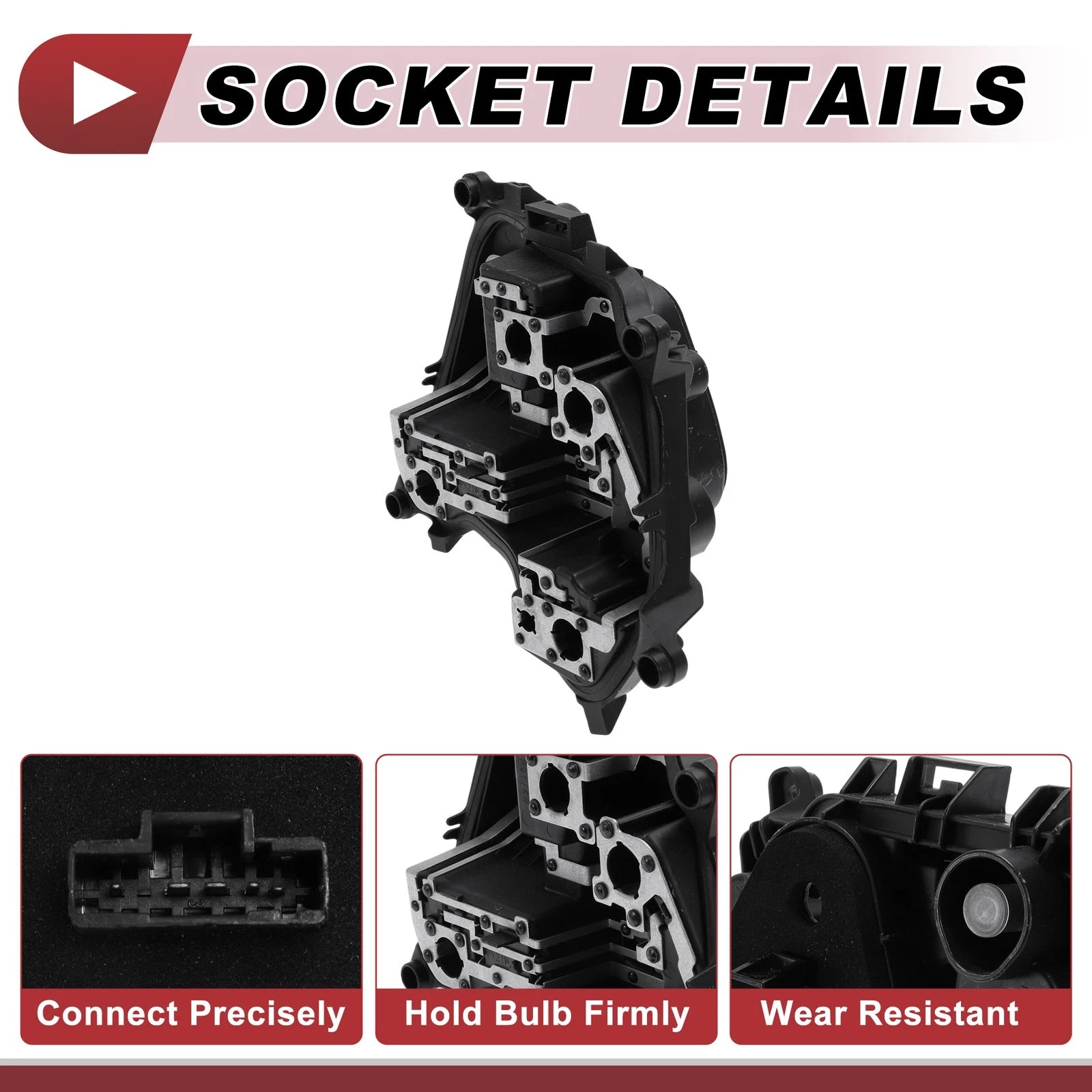 Left Tail Light Socket for Peugeot 301 (2017–2020) Lamp Bulb Connector