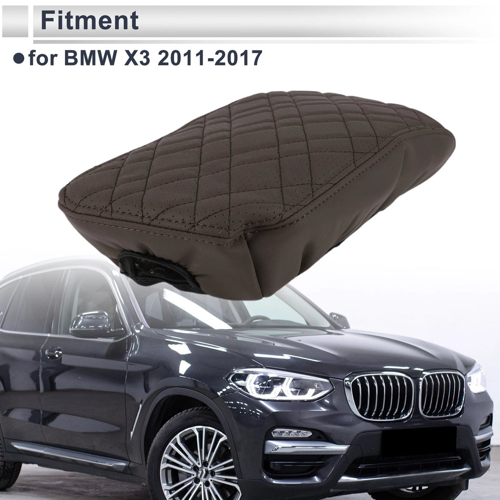 Car Center Console Cover for BMW X3 (2011–2017) Deep Brown 1 Piece