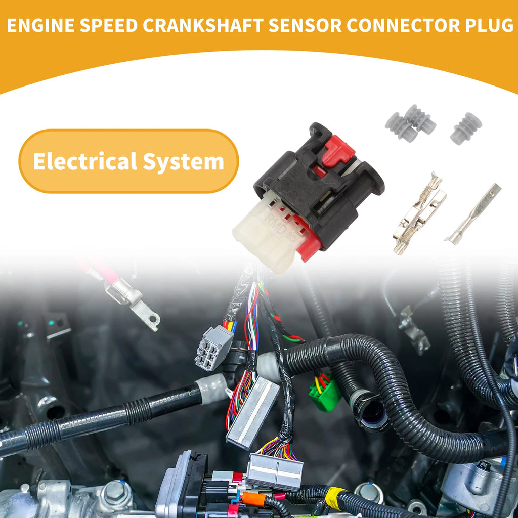 3 Pin Engine Speed Crankshaft Sensor Connector Plug for Car Boat RV