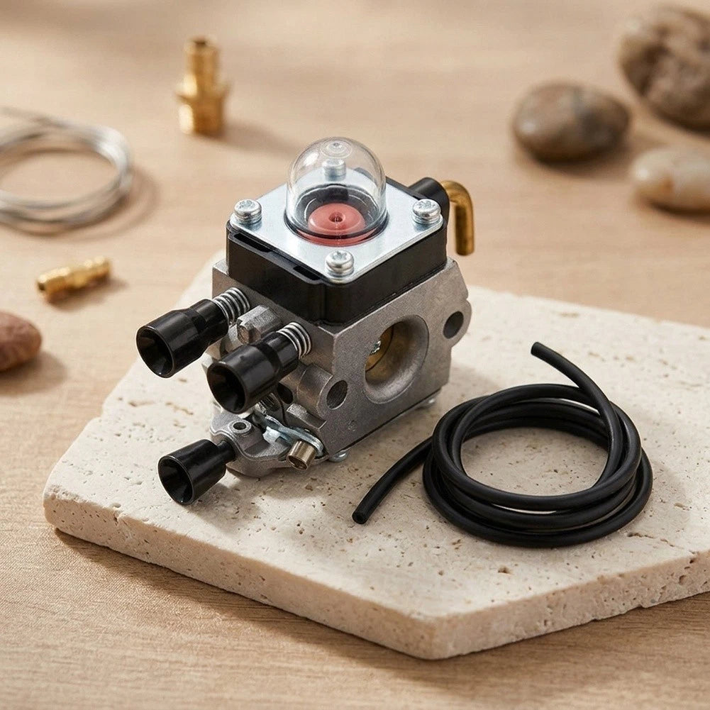 Replacement Carburetor Kit for FS55 KM55 HL45 FS38 (Includes Fuel Line)