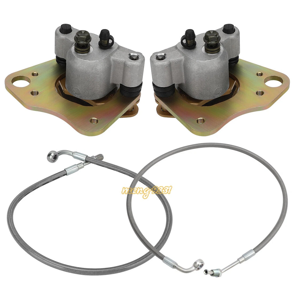 Front Brake Calipers w/Hose Lines for Polaris Scrambler 500 4X4 (2010–2012)