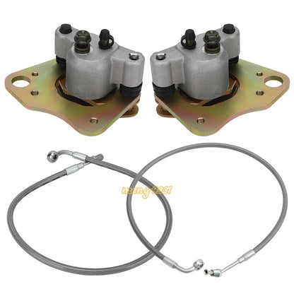 Front Brake Calipers w/Hose Lines for Polaris Scrambler 500 4X4 (2010–2012)