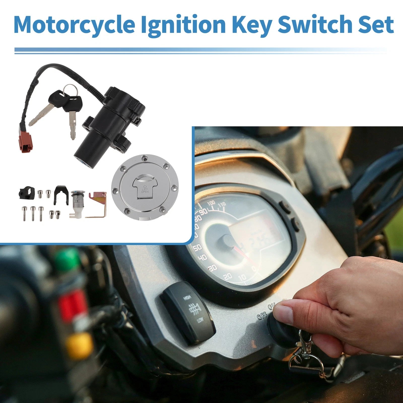 Ignition Key Switch Lock Set for Honda CB900F (2002–2007)