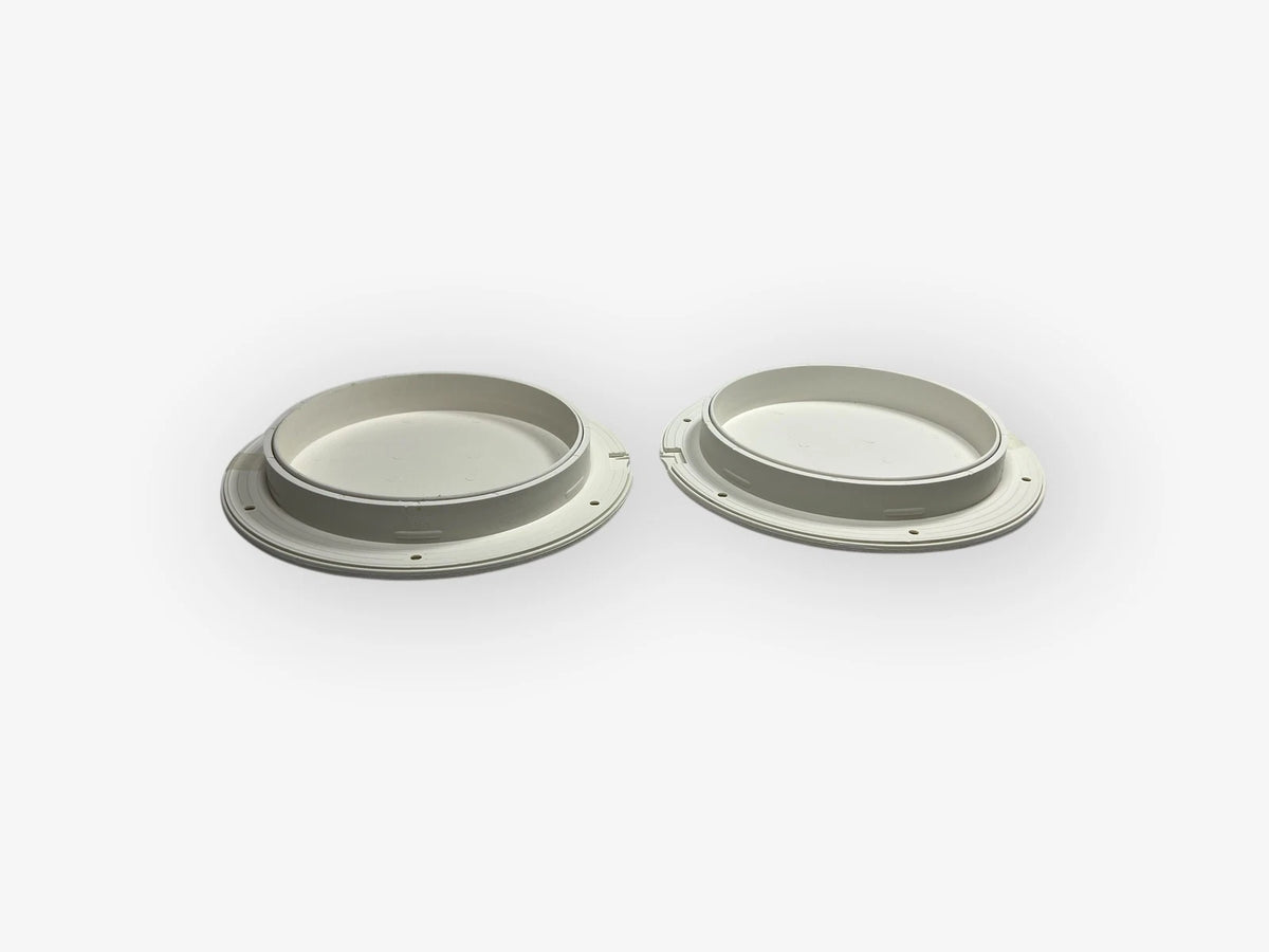Set of 2 Deck Plates for Marpac 7-0633 (6in ID, Pry Out Design, White)