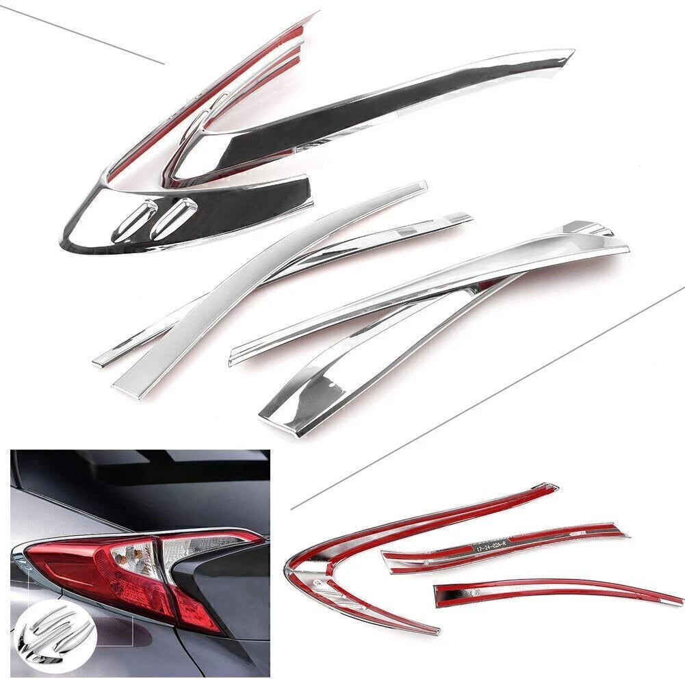 ABS Chrome Rear Tail Light Cover Trim for Toyota C-HR (2018)