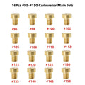 16Pcs Carburetor Main Jet Set for Dellorto PHBG SHA (#95 - #150)