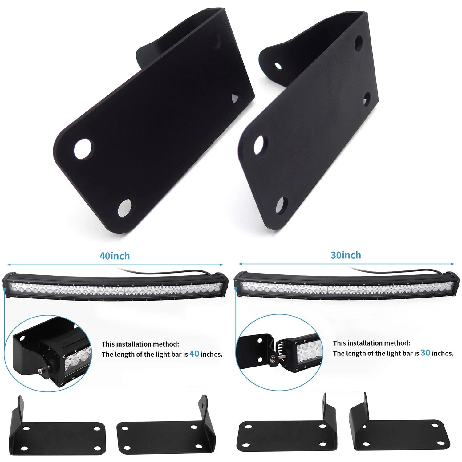 Front Lower Hidden Bumper Mounting Brackets for
