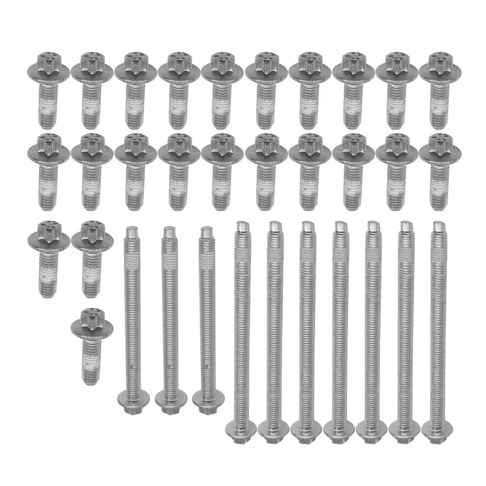33Pcs Engine Oil Pan Bolt Set for BMW E82 E87 E90 F20 (OEM Number)