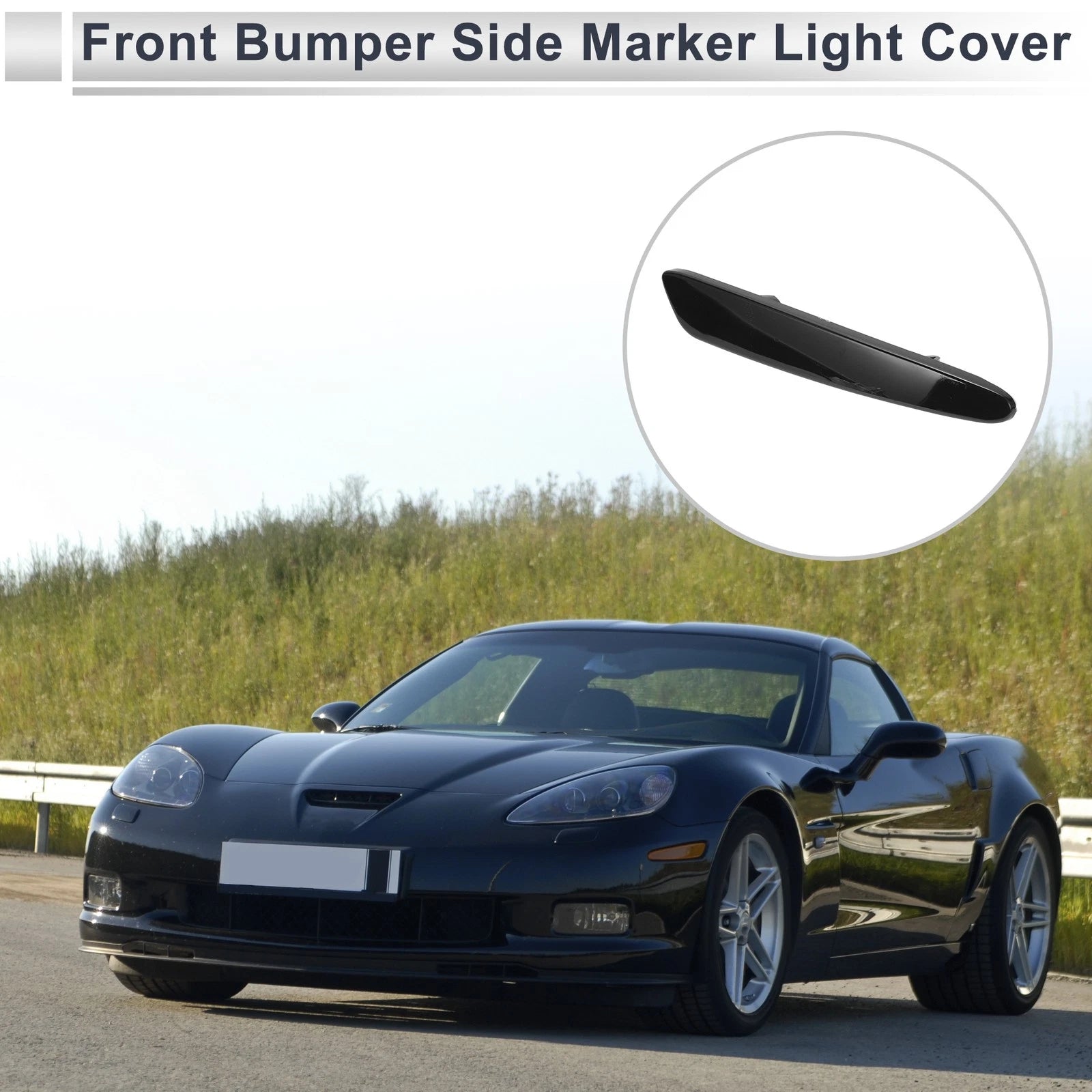 Right Front Bumper Side Marker Light Cover Replacement for Chevy Corvette (2005–2012)