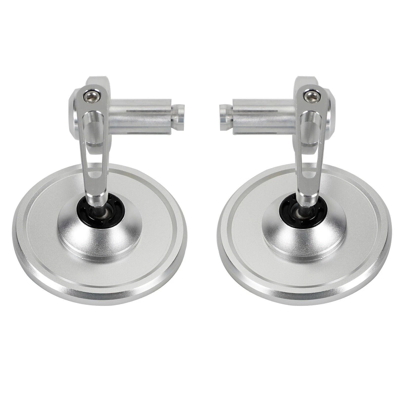 Pair Rear View Round Bar End Mirrors for Universal 7/8"-1" Handlebar