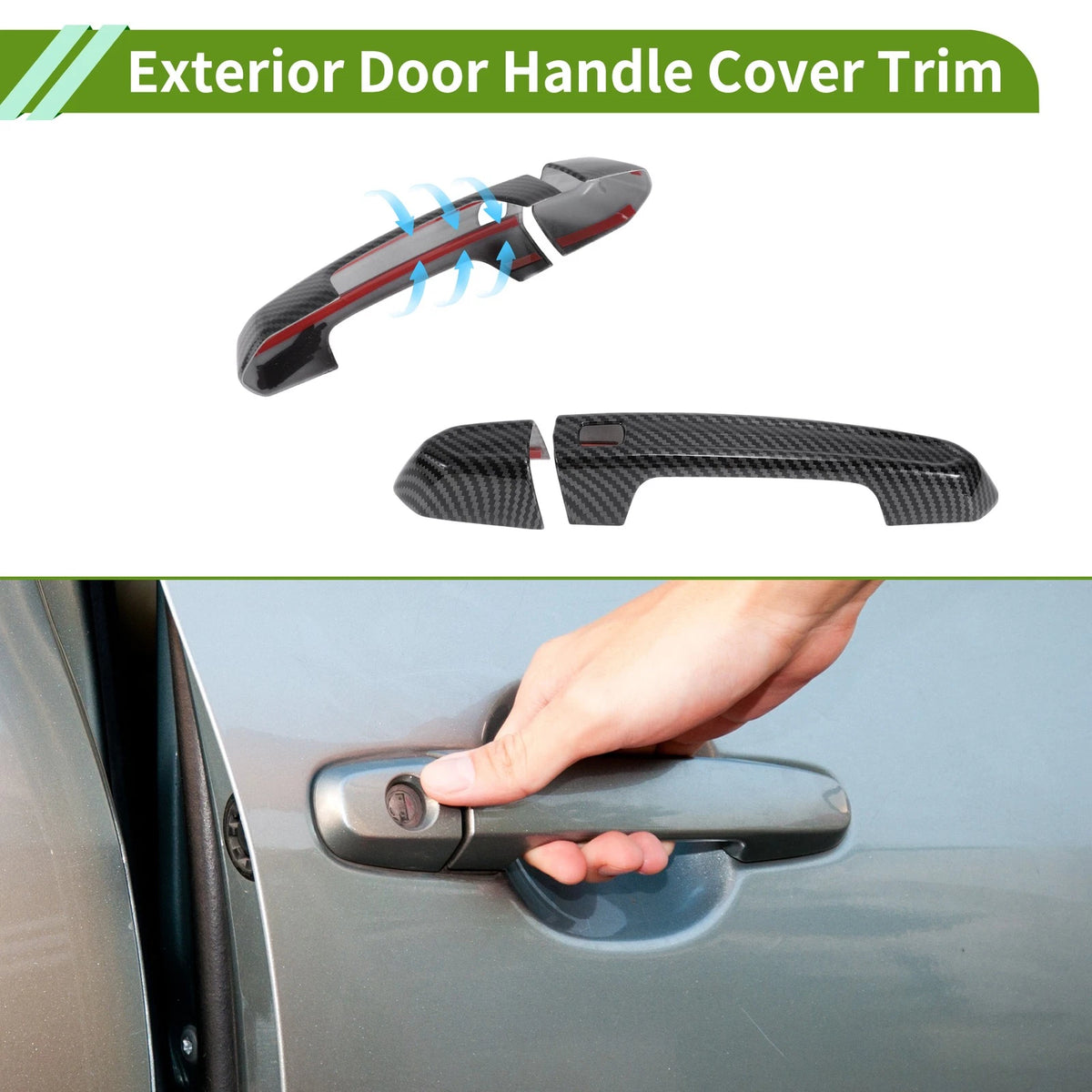 Set of 2 Exterior Door Handle Cover Trim for Cadillac XT4 (2013–2021)
