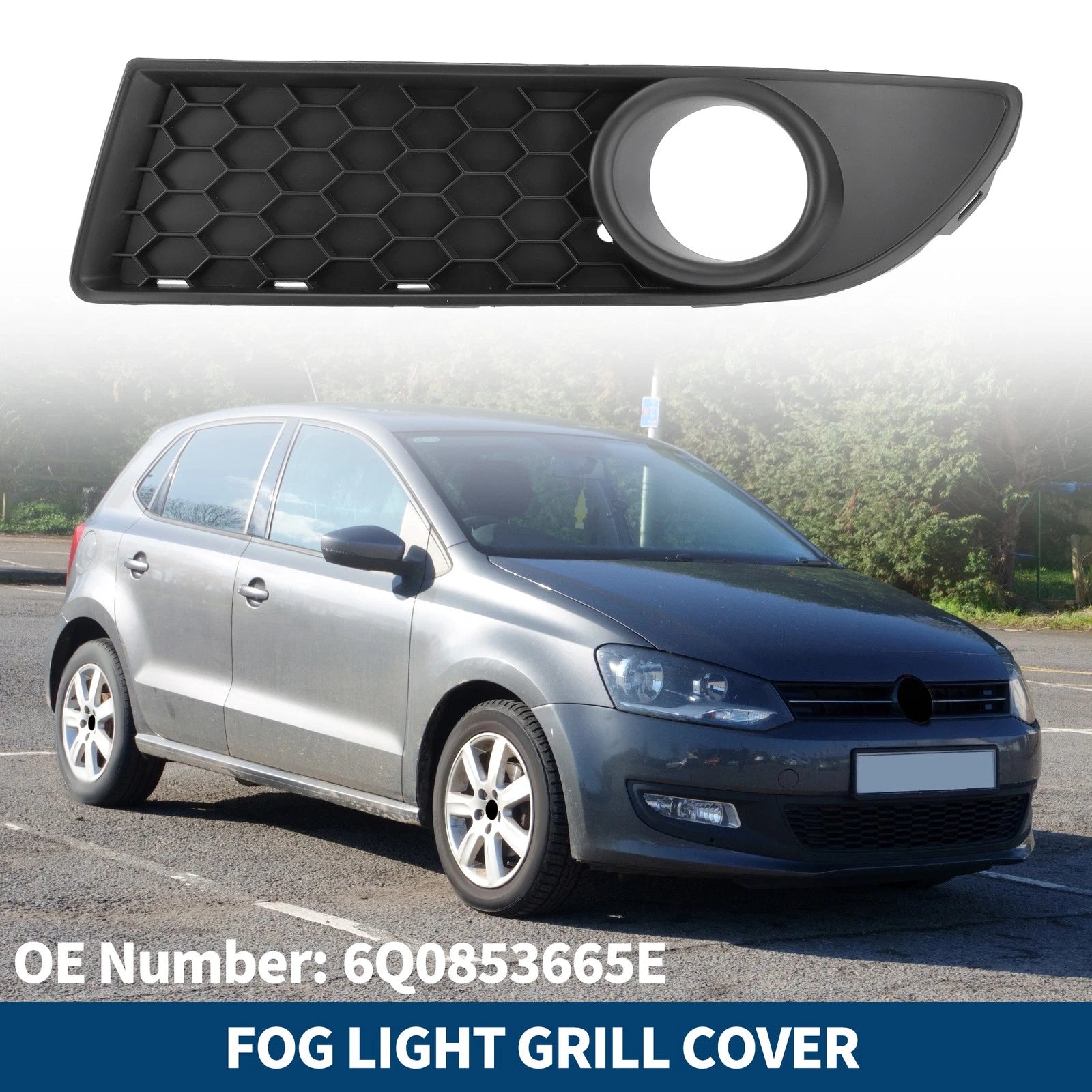Front Left Fog Light Grill Replacement for Volkswagen Polo GTI (2006–2009)