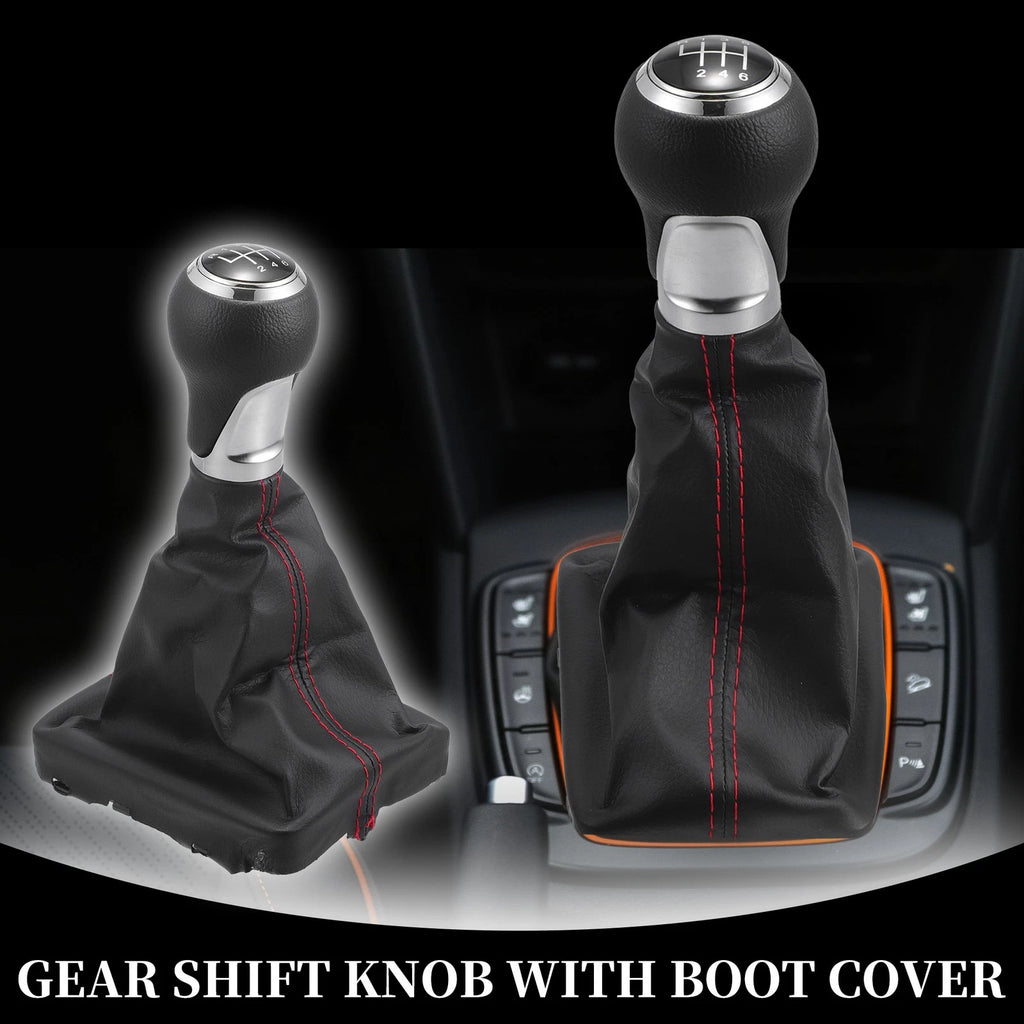 6 Speed Manual Gear Shift Knob with Dust Cover for Audi A6 C6 (2004–2008)