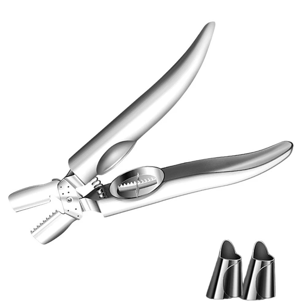 Stainless Steel Nut Cracker Tool for Chestnuts Walnuts (Auto Return Spring)