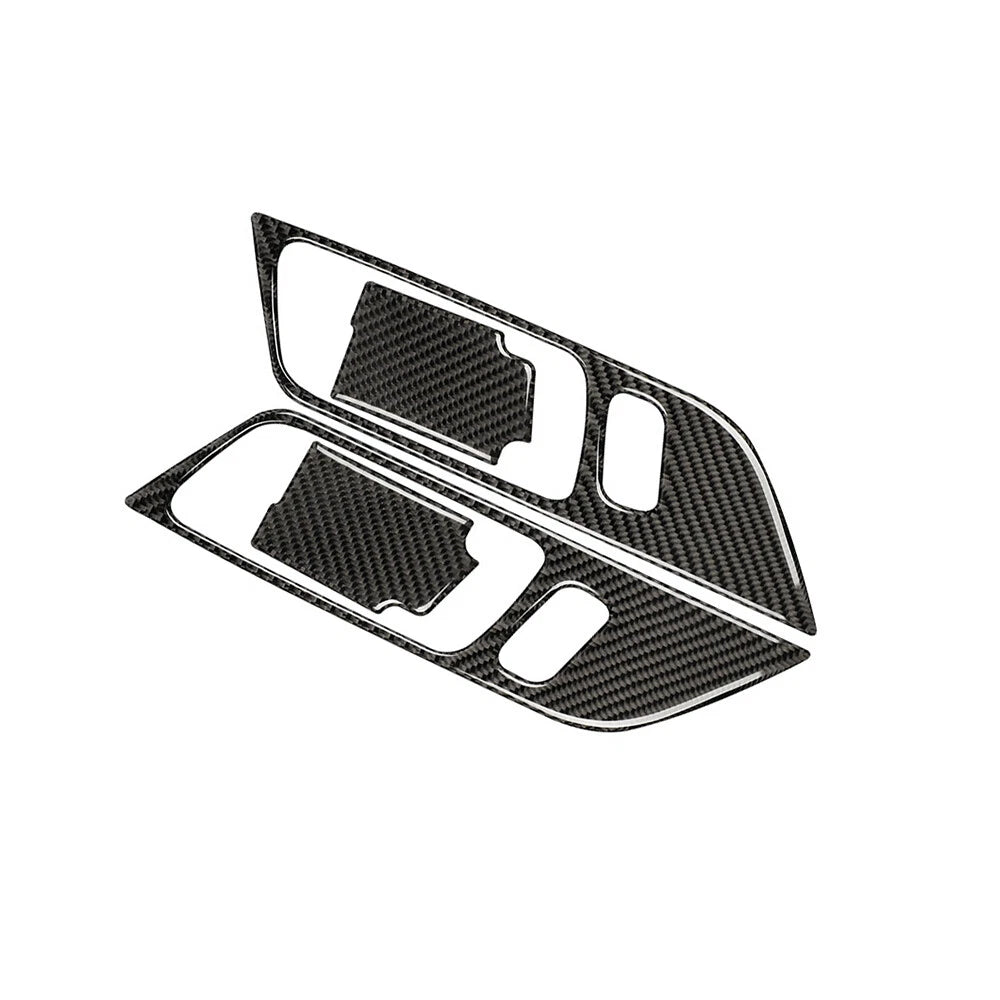 Carbon Fiber Interior Door Handle Cover Trim Kit for Ford Mustang (2015–2020)