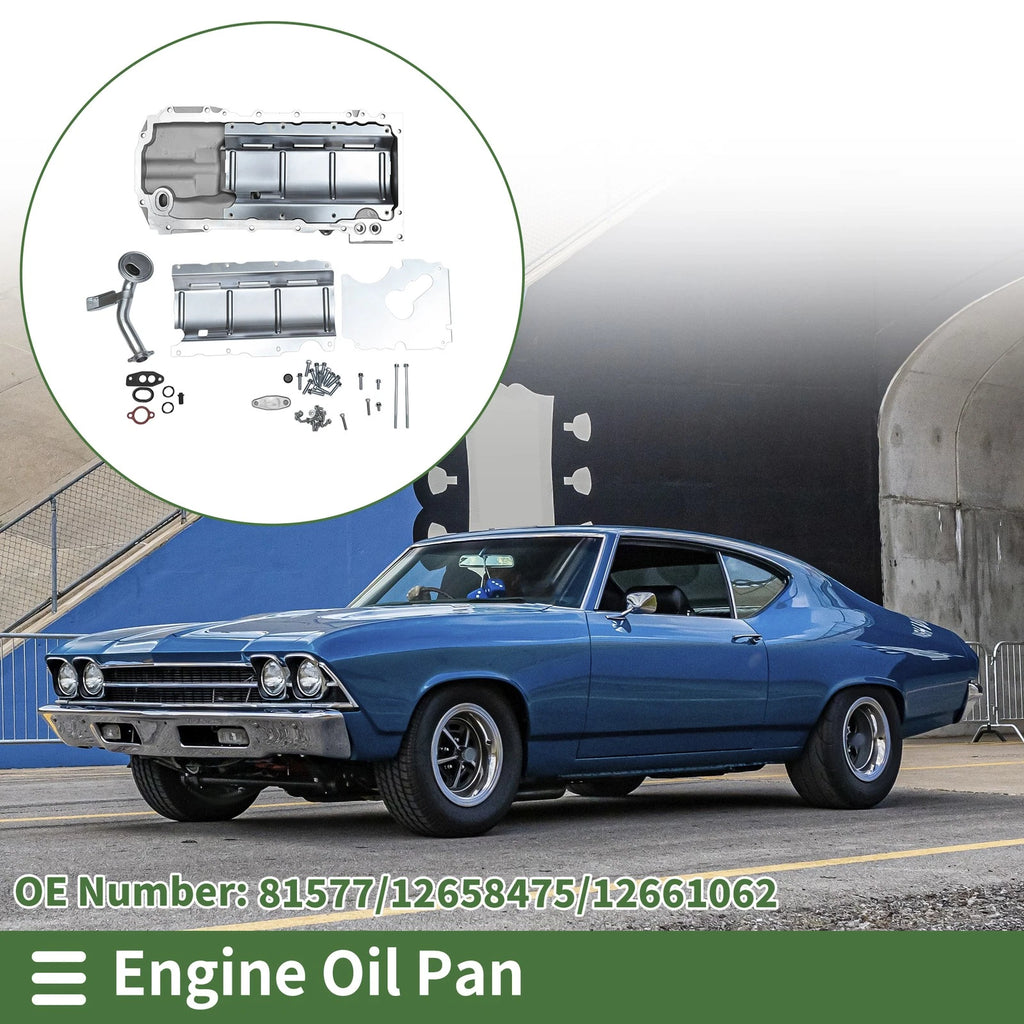 Engine Oil Pan Replacement for Chevrolet Chevelle (1964–1968) Aluminum