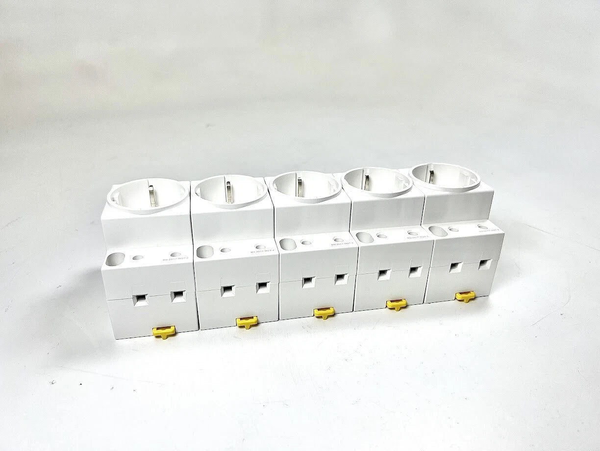5 Pack Schneider Electric A9A15310 2P + T DIN Socket 16A 250V