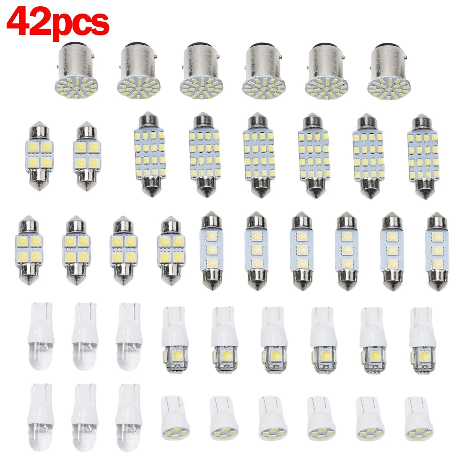 42PCS LED Light Bulbs for Car Interior (Universal Fit)