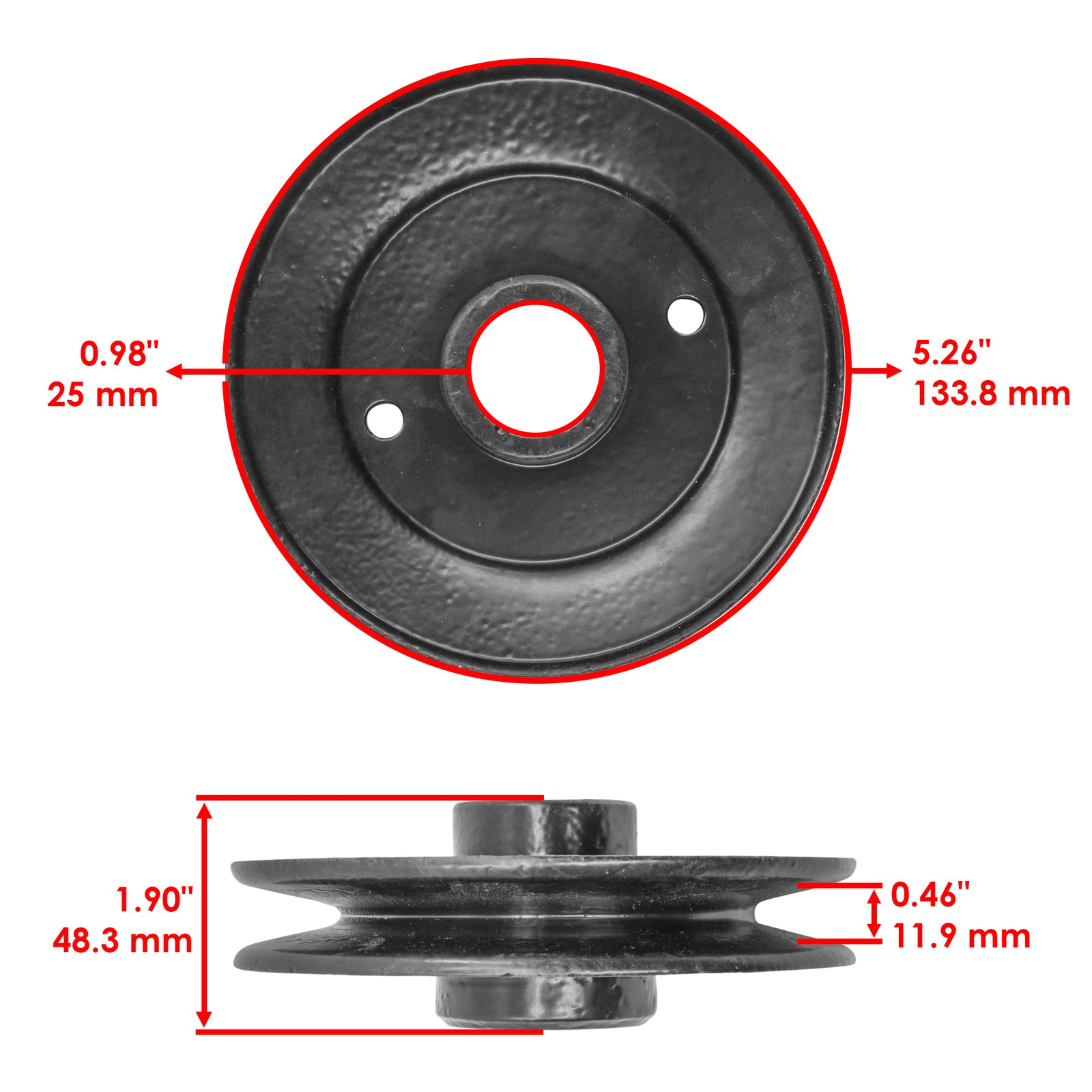 Deck Drive Pulley Replacement for John Deere X570 X580 X584 X590 (2013–2022)