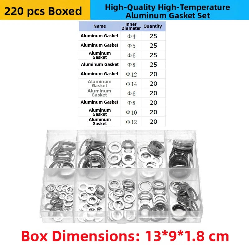 200pcs Aluminum Sealing Gaskets DIN988 for Industrial Applications