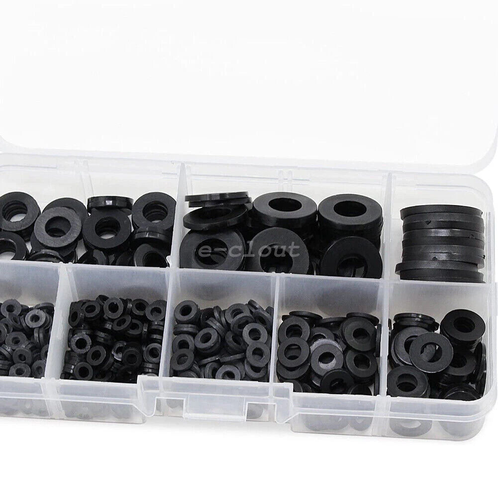 500PCS Nylon Flat Washers for Industrial Fixings