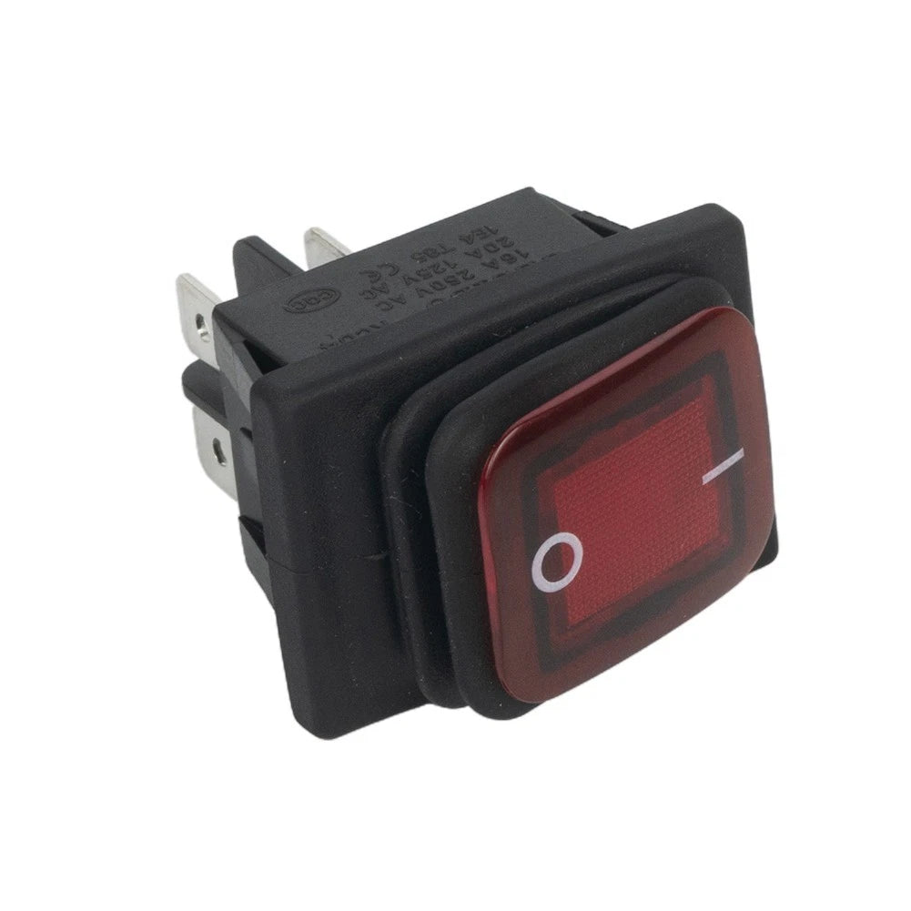 Rocker Switch for - Illuminated Rectangle Red