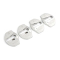 Set of 4 Protective Door Lock Covers for Tesla Model 3 (2017–2023) Silver
