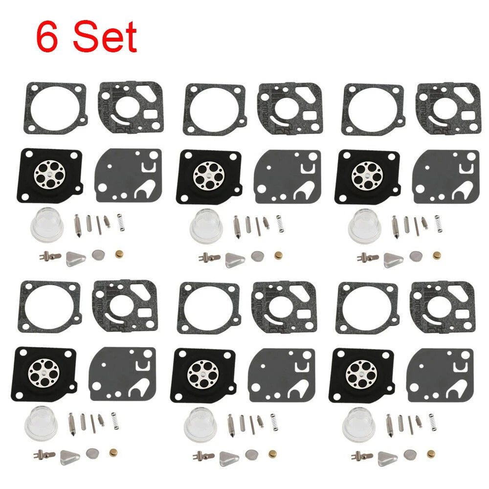 Set of 6 Carburetor Repair Parts for Poulan Craftsman Trimmer (Zama C1Q C1U RB-47)