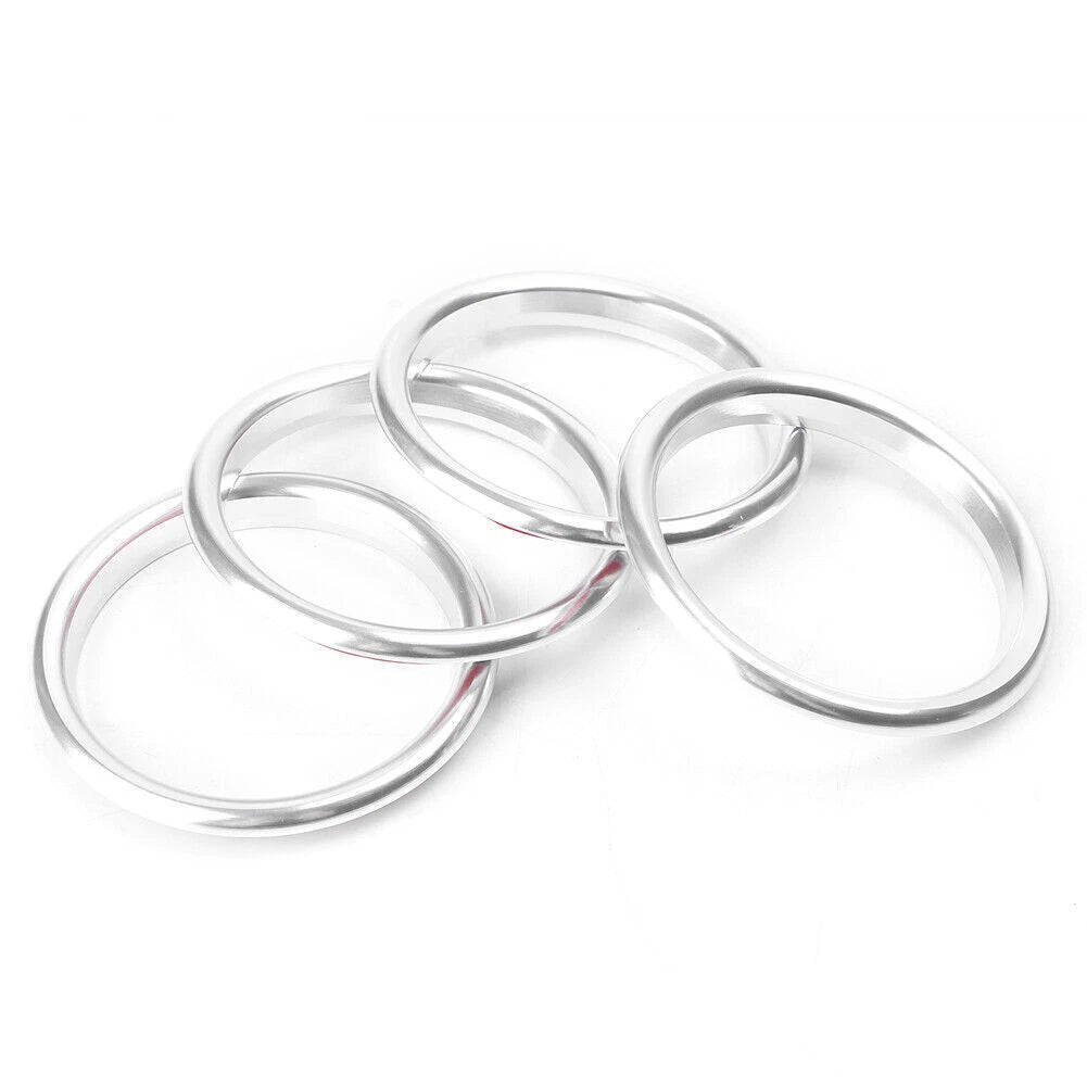 Interior Air Vent Outlet Ring Cover for Audi A3 8V 2012~2019 Silver 4pcs