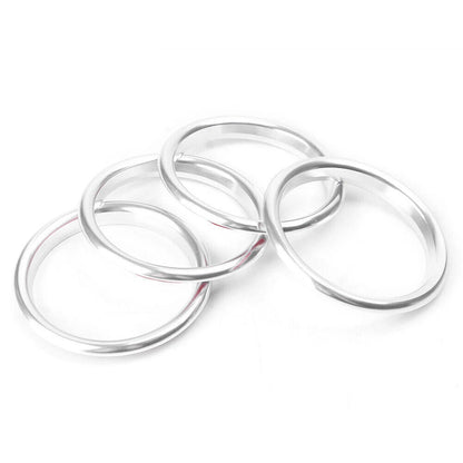 Interior Air Vent Outlet Ring Cover for Audi A3 8V 2012~2019 Silver 4pcs