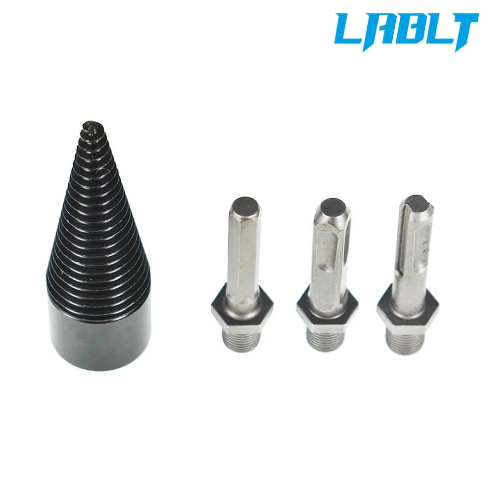 Splitter Drill Bit Set for Firewood (32mm Hex, Square, Round)