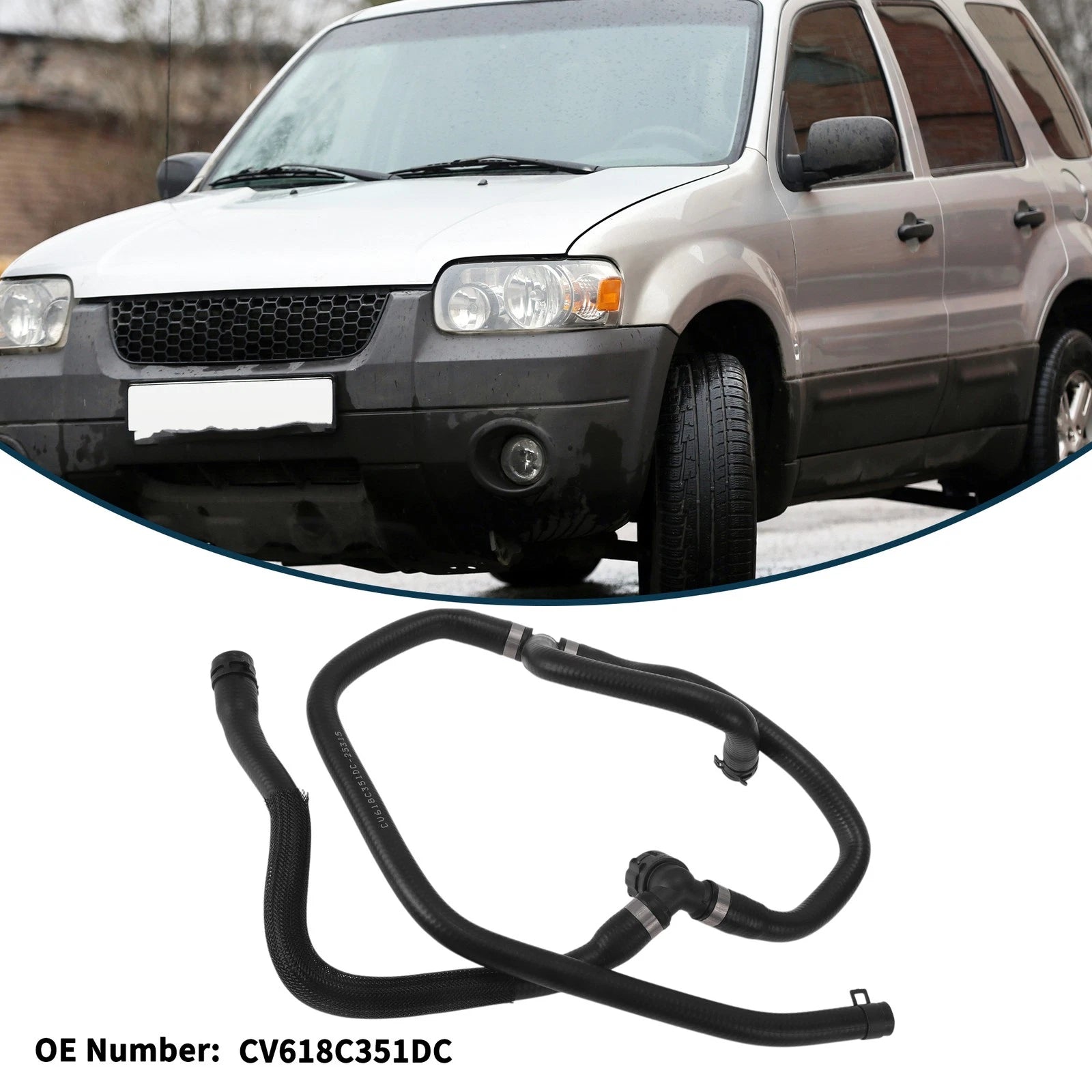 Radiator Hose Replacement for Ford Escape 1.6L Turbo (2013–2016) Rubber Pipe