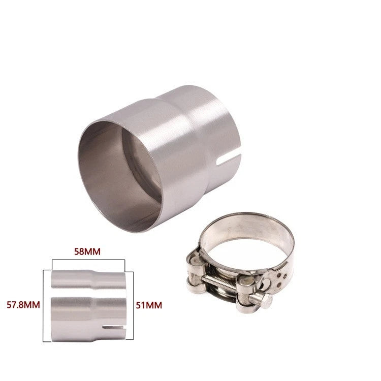 Exhaust System Adapter 51mm to 62mm for Motorcycle (Stainless Steel)