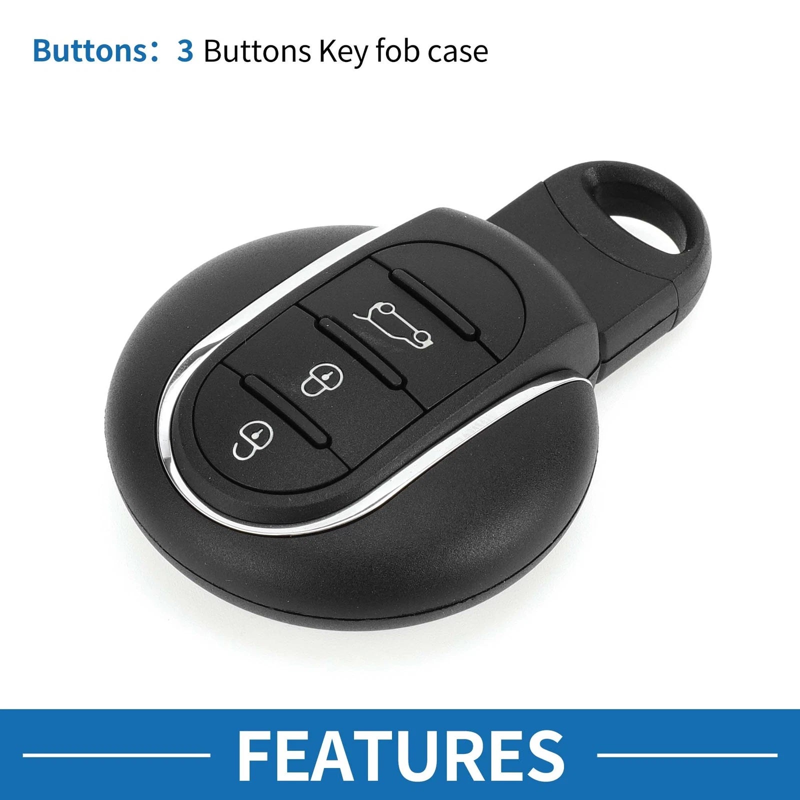 Keyless Entry Remote Fob Key Shell Case for BMW Mini Cooper (2015–2017)