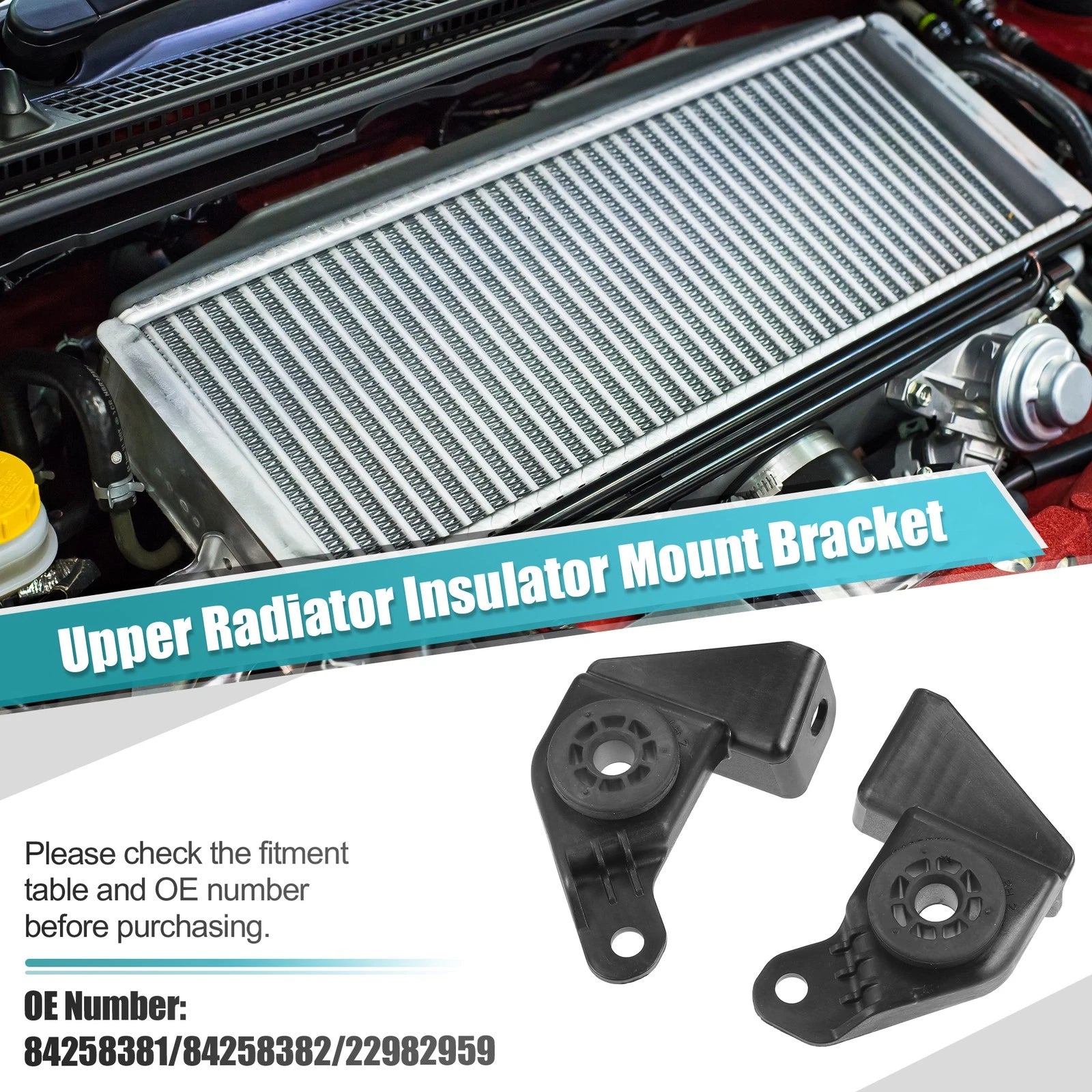 Radiator Upper Bracket Passenger Side Set for Chevrolet Malibu (2013–2015)