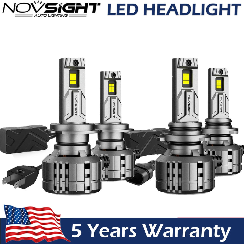 4X H7 9005 LED Headlight Bulbs for High/Low Beam (Conversion Kit)