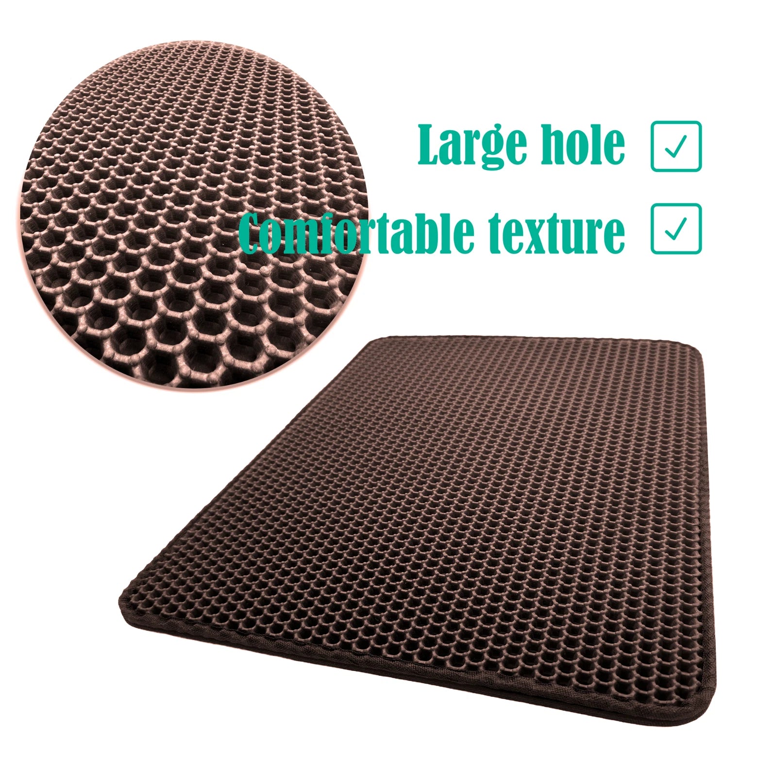 Cat Litter Mat Double Layer Pad Trapper for All Makes and Models (60x45)