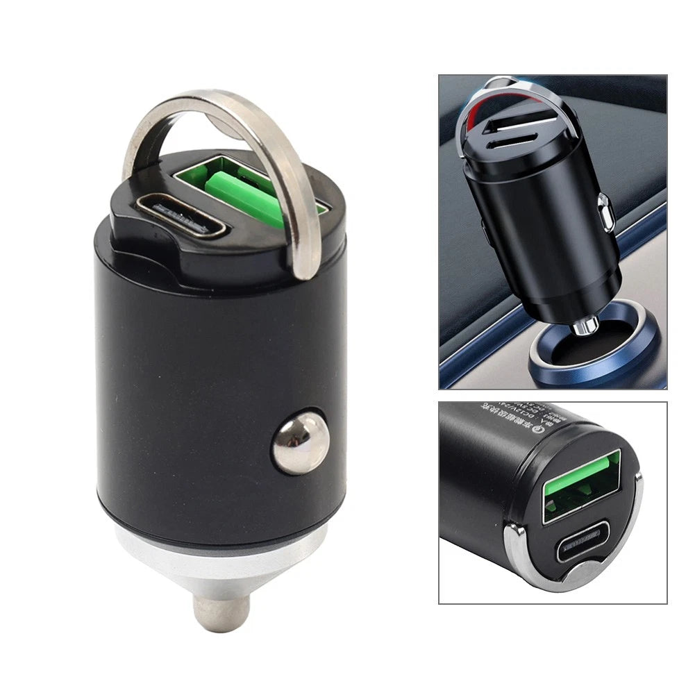 2X USB Type C Charger Socket Adapter for Universal Cars